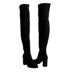 MIA Synclare Over The Knee Black Faux Suede Boots NWOT